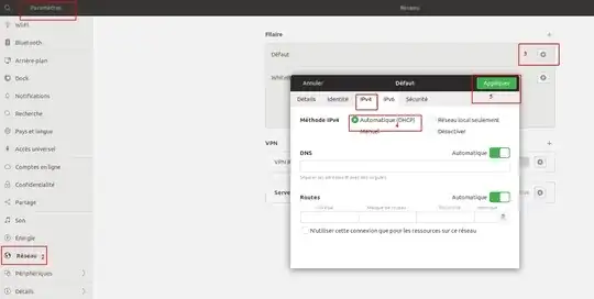 IPv4 network configuration dialogue