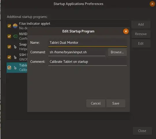 screencap of my Startup Applications Preferences