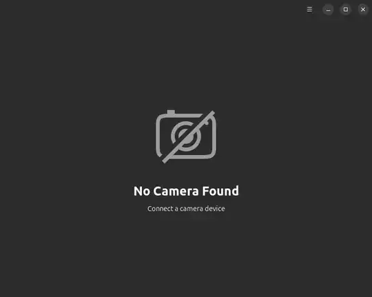 Camera application shows this