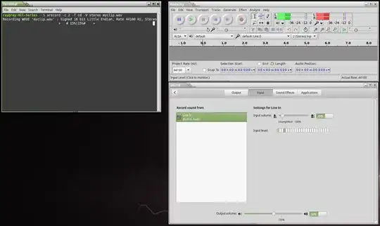 Screenshot of recording session