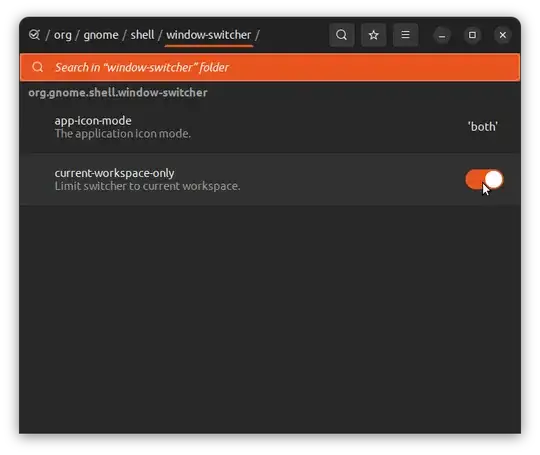Using dconf to change setting dconf setting