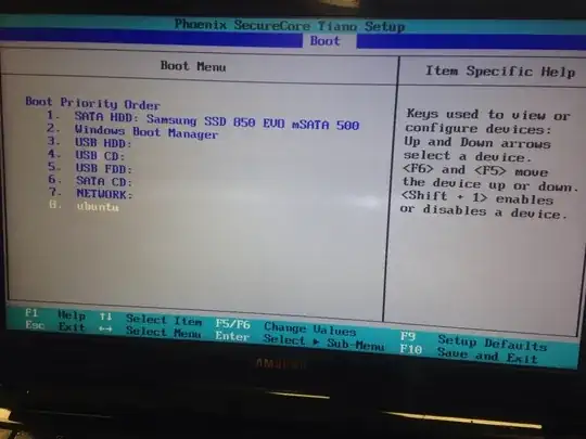 Correct boot priority to allow Grub to boot first