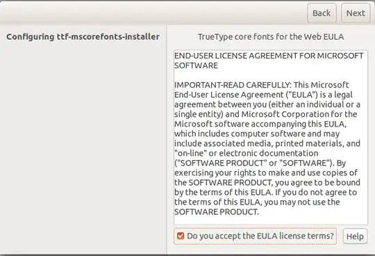 Configuring ttf-mscorefonts-installer