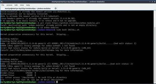 Error when trying to start anbox