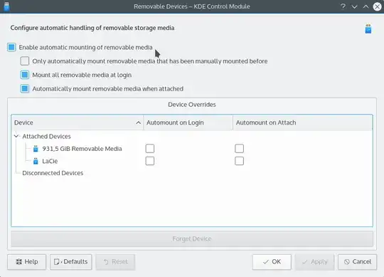 KDE Removable device windows