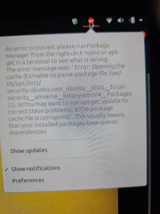 error opening the cache