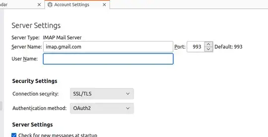 Firefox's second Gmail account settings