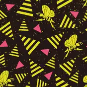 "The triangles represent the three poisonous stingers on Beedrill's forelegs and tail. It looks as though they're on the brink of an attack."