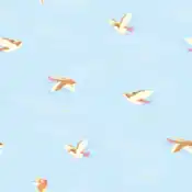 "It is said that when Pidgeot flaps its wings with all its might, it causes a strong wind that makes a big tree. Flying comfortably on the wind, it doesn't miss the Magikarp that jumped with Splash."