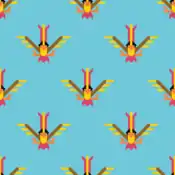 "Pidgeot races through the air with gorgeous, glossy feathers. Its beautiful wings have captivated the hearts of many."