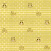"Sensing danger, Sandshrew disguises itself among the yellow brick wall. It won't come out until it's sure it's safe to expose its soft stomach."