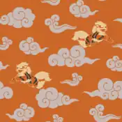 "The magnificent Arcanine runs agilely through the clouds as if on wings. Many people are enchanted by its grand mane."