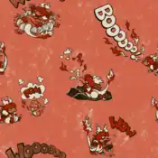 "Born and raised in the crater of a volcano, the shimmer of flames similar to the sun covers Magmar's whole body. It is soaking in a magma bath, blowing out flames, and having fun everyday are comically depicted!"