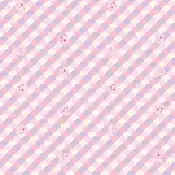 "Igglybuff has a soft and pliable body that makes it impossible to stop bouncing once it starts. It seems to be doing just that on this colorful wave crest pattern."