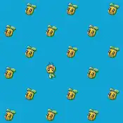 "Sunkern scatter to form this dot pattern. Even on this design, they may suddenly fall out of the sky in the morning."