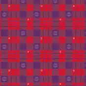 "Forretress' red body is shielded by a steel-hard shell. It may have blended into this red checkered patteren."