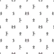 "To brush up on its fighting skills, Tyrogue will challenge anyone. This pattern captures the different training poses that Tyrogue undertake daily to become stronger."