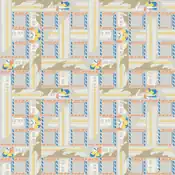 "At first glance, the pattern looks like a checkered pattern, and it seems that Hariyama is standing on the railroad track and holding down the running train with a stake."