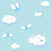 "The cotton-like wings contain air and are fluffy to the touch. Swablu does not lack diligent care. After flying around energetically, it takes a nap with the Pokemon in the clouds."