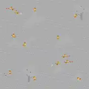 "Chimchar is a very light Pokemon that sleeps after extinguishing the flames of its buttocks so that the surroundings do not burn. It continue its training by jumping and running around a rocky mountain."