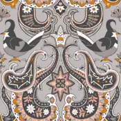 "Knowing its weaknesses, Staravia always lives in a flock. It makes a loud noise when it joins one. It somehow found itself in the paisley pattern with a calm tone."