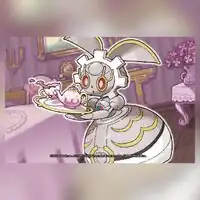 Magearna serving tea, drawn by Megumi Mizutani