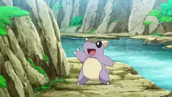 A baby Kangaskhan in Pokémon Journeys: The Series