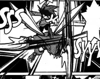 Slash being used by Blue's Scyther