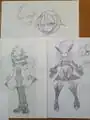 Concept art of Rug's design and Burst form