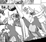 Cedric Juniper's Samurott using its seamitar in Pokémon Adventures