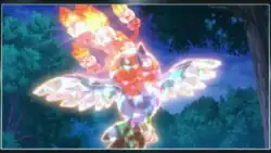 A Terastallized Fletchling (Fire)