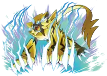 Zeraora using Plasma Fists