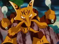 Giant Alakazam, the prisoner of the unearthly urn, referred to as "Alacolossal" by Misty.