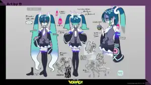 Ghost-type Hatsune Miku concept art for Project VOLTAGE[22]