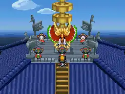 Ho-Oh on top of the Bell Tower in HeartGold