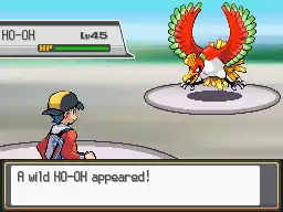 Battling Ho-Oh on top of the Bell Tower in HeartGold