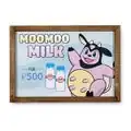 A framed print featuring a Miltank and two bottles of Moomoo Milk.