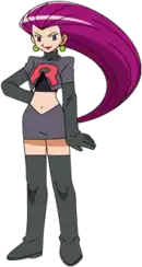 Jessie in her black uniform