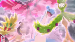 Five of the Six Heroes under the effects of Spinel's Laquium Sphere