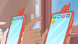 Liko and Roy's Rotom Phone Pokédex apps