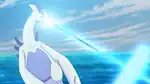 Aeroblast being used by a wild Lugia