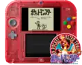 Japanese Transparent Red Nintendo 2DS and Pokémon Red bundle