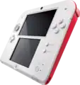A White + Red Nintendo 2DS