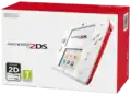 White + Red Nintendo 2DS box