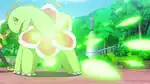 Razor Leaf being used by Oliver's Meganium, Stanium