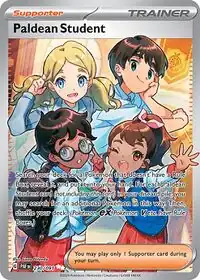 Ultra rare Paldean Student for Paldean Fates