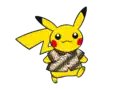 Pikachu wearing a Pikachu Batik shirt