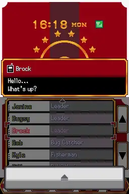 The top screen in HeartGold and SoulSilver