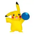 A figure of a Pikachu holding an Oran Berry.