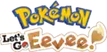 English, Italian, and Spanish Let's Go, Eevee! logo